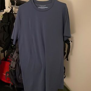 Unbound Merino Wool Crew Neck T-Shirt - Indigo Blue